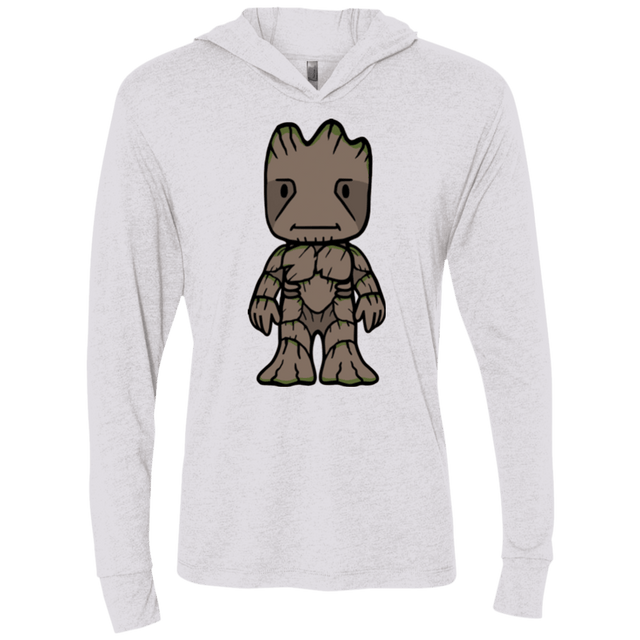 T-Shirts Heather White / X-Small Friendly Tree Triblend Long Sleeve Hoodie Tee