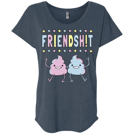 T-Shirts Indigo / X-Small Friendsh!t Triblend Dolman Sleeve