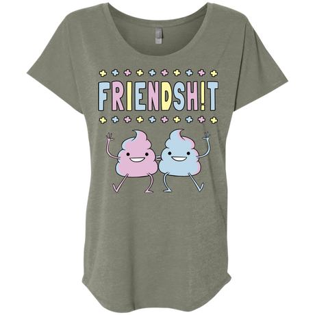 T-Shirts Venetian Grey / X-Small Friendsh!t Triblend Dolman Sleeve