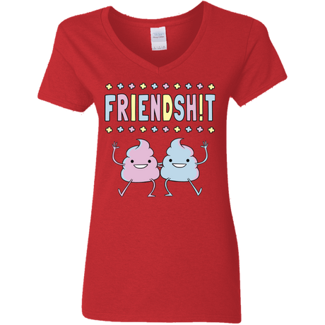 T-Shirts Red / S Friendsh!t Women's V-Neck T-Shirt