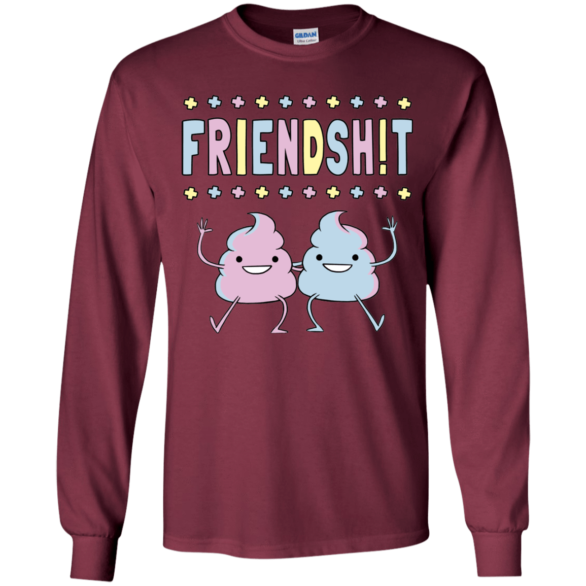 T-Shirts Maroon / YS Friendsh!t Youth Long Sleeve T-Shirt