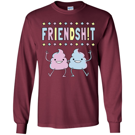 T-Shirts Maroon / YS Friendsh!t Youth Long Sleeve T-Shirt