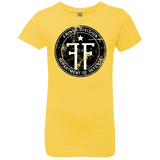 T-Shirts Vibrant Yellow / YXS Fringe Logo Vintage Girls Premium T-Shirt