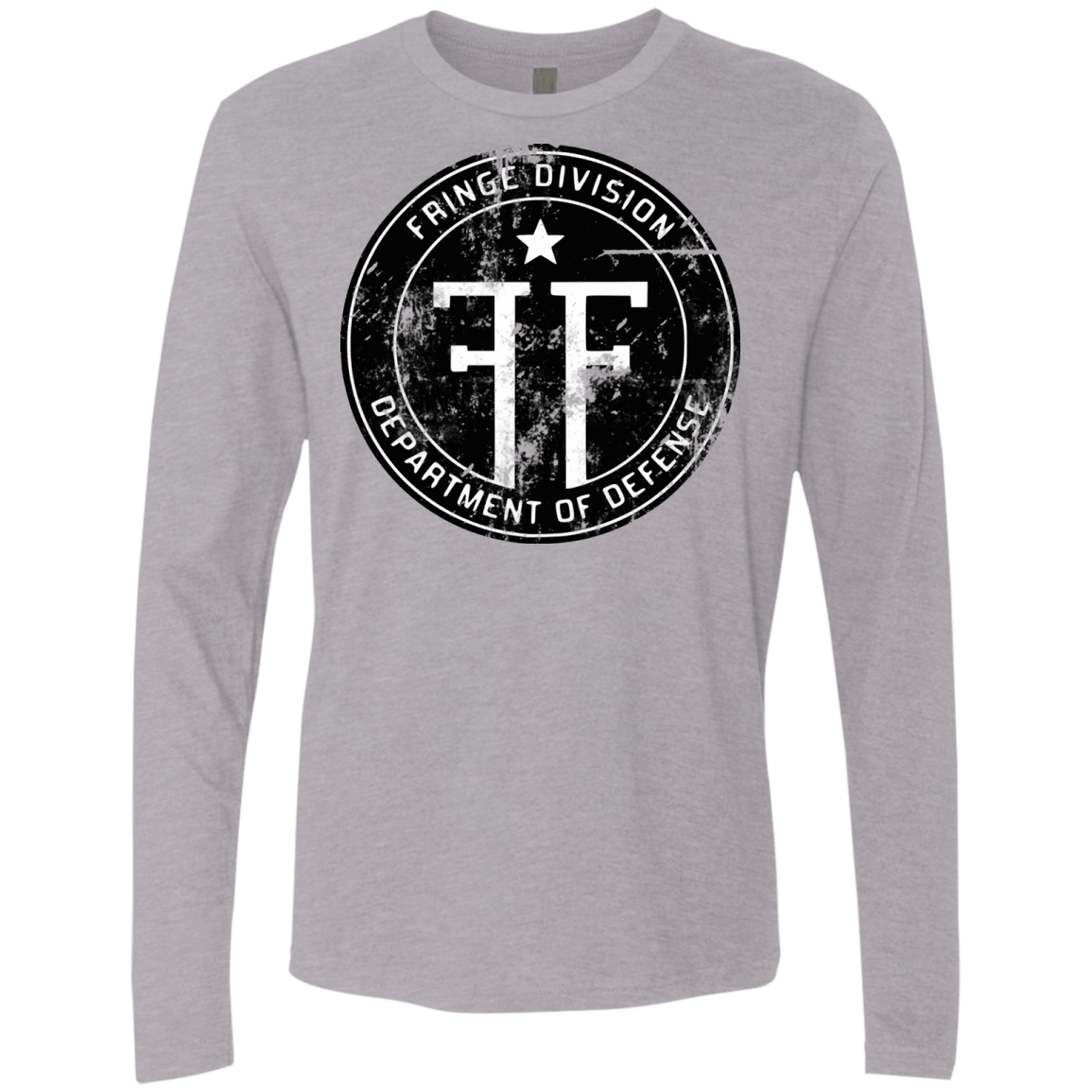 T-Shirts Heather Grey / Small Fringe Logo Vintage Men's Premium Long Sleeve