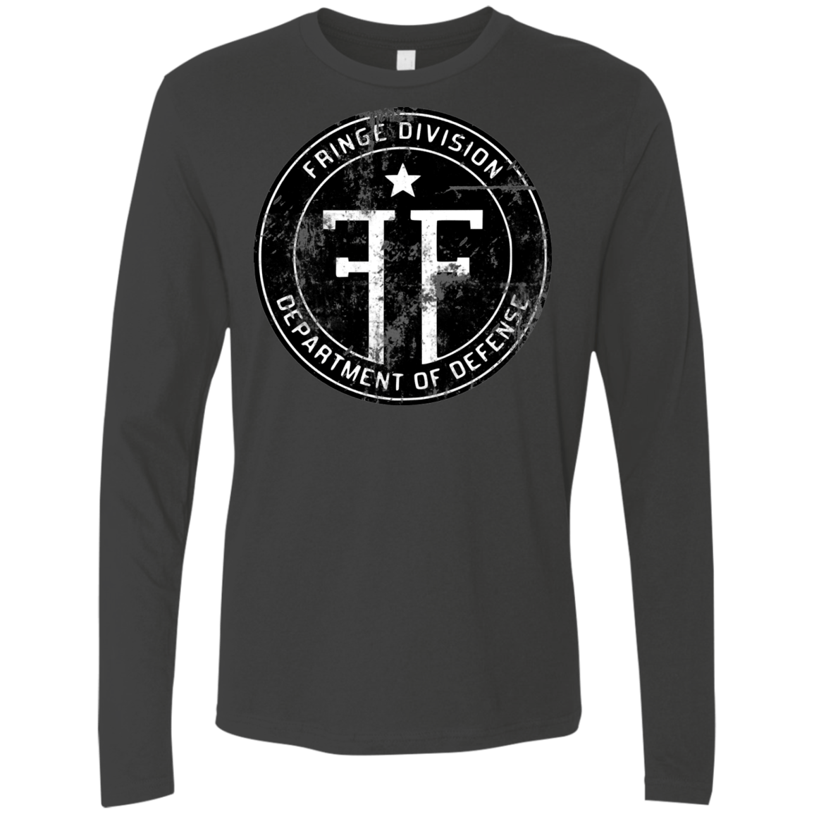 T-Shirts Heavy Metal / Small Fringe Logo Vintage Men's Premium Long Sleeve