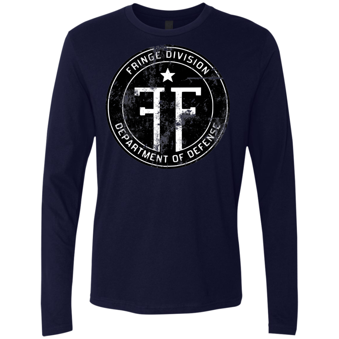 T-Shirts Midnight Navy / Small Fringe Logo Vintage Men's Premium Long Sleeve