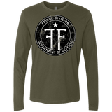 T-Shirts Military Green / Small Fringe Logo Vintage Men's Premium Long Sleeve