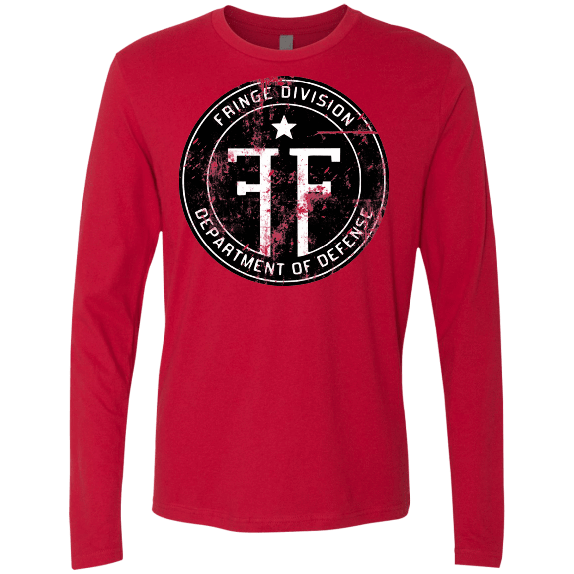 T-Shirts Red / Small Fringe Logo Vintage Men's Premium Long Sleeve