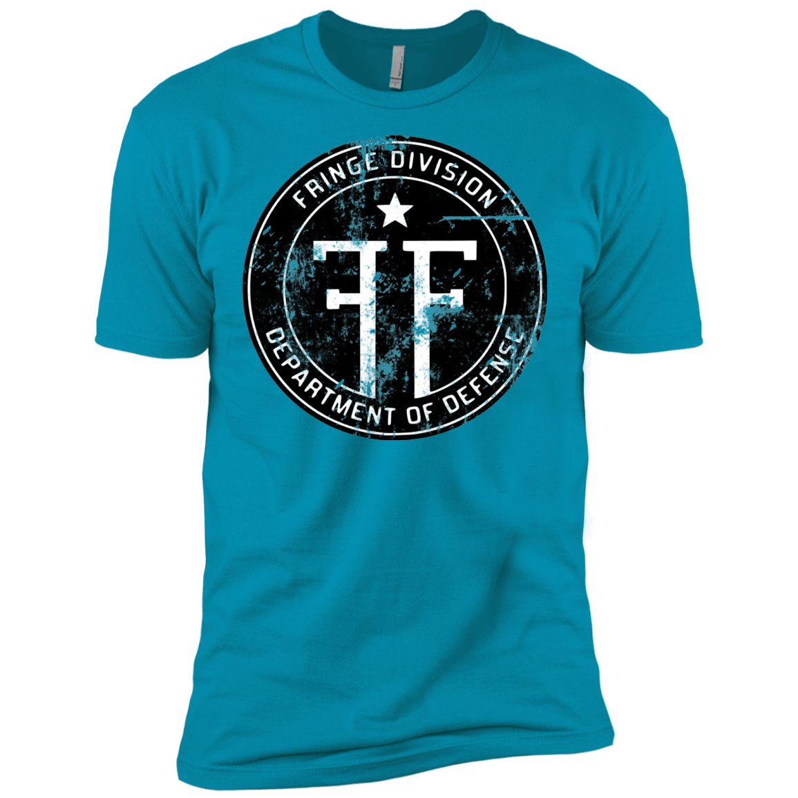 T-Shirts Turquoise / X-Small Fringe Logo Vintage Men's Premium T-Shirt
