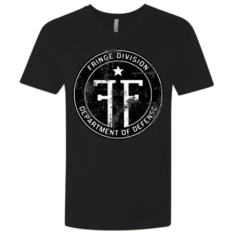 T-Shirts Black / X-Small Fringe Logo Vintage Men's Premium V-Neck
