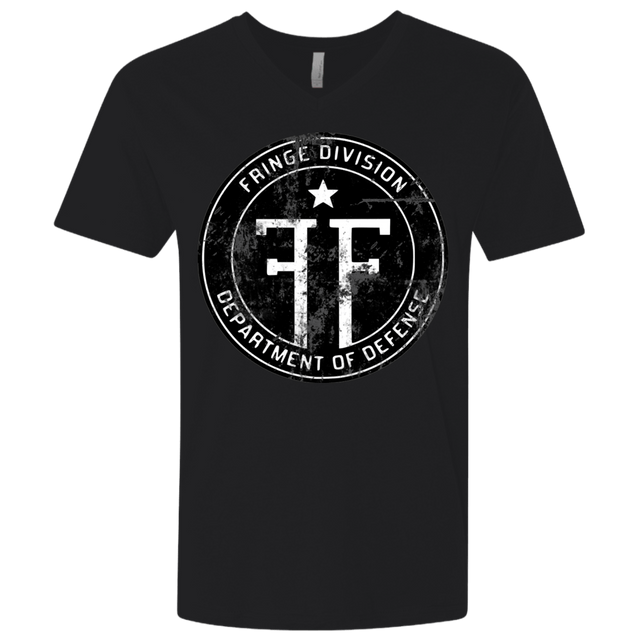 T-Shirts Black / X-Small Fringe Logo Vintage Men's Premium V-Neck