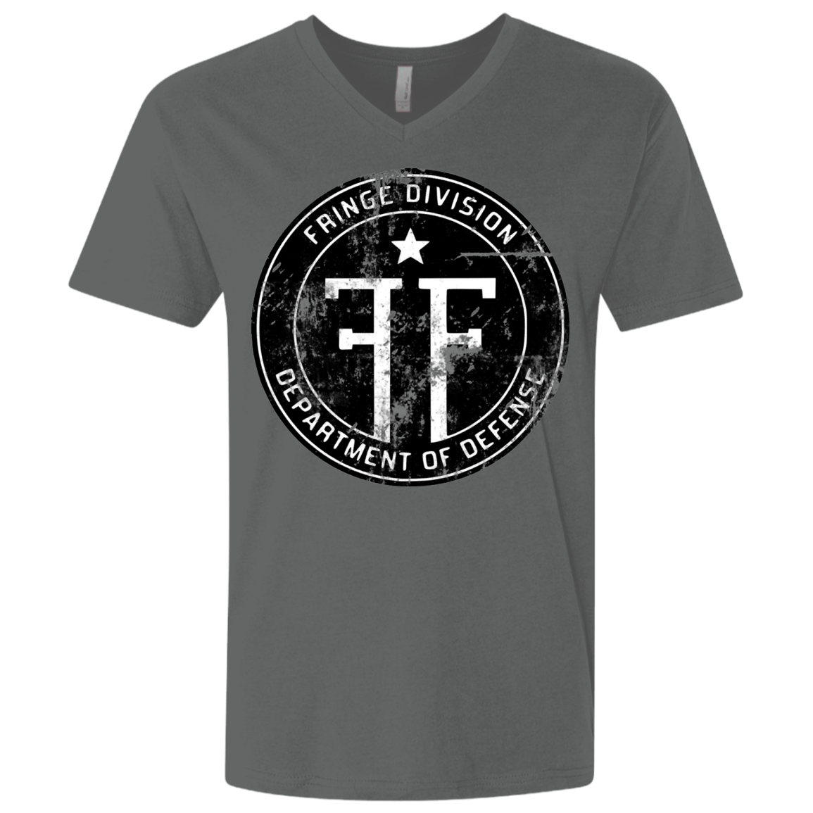 T-Shirts Heavy Metal / X-Small Fringe Logo Vintage Men's Premium V-Neck