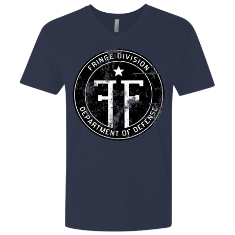 T-Shirts Midnight Navy / X-Small Fringe Logo Vintage Men's Premium V-Neck