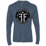 T-Shirts Indigo / X-Small Fringe Logo Vintage Triblend Long Sleeve Hoodie Tee