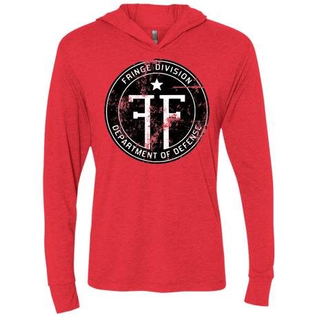 T-Shirts Vintage Red / X-Small Fringe Logo Vintage Triblend Long Sleeve Hoodie Tee