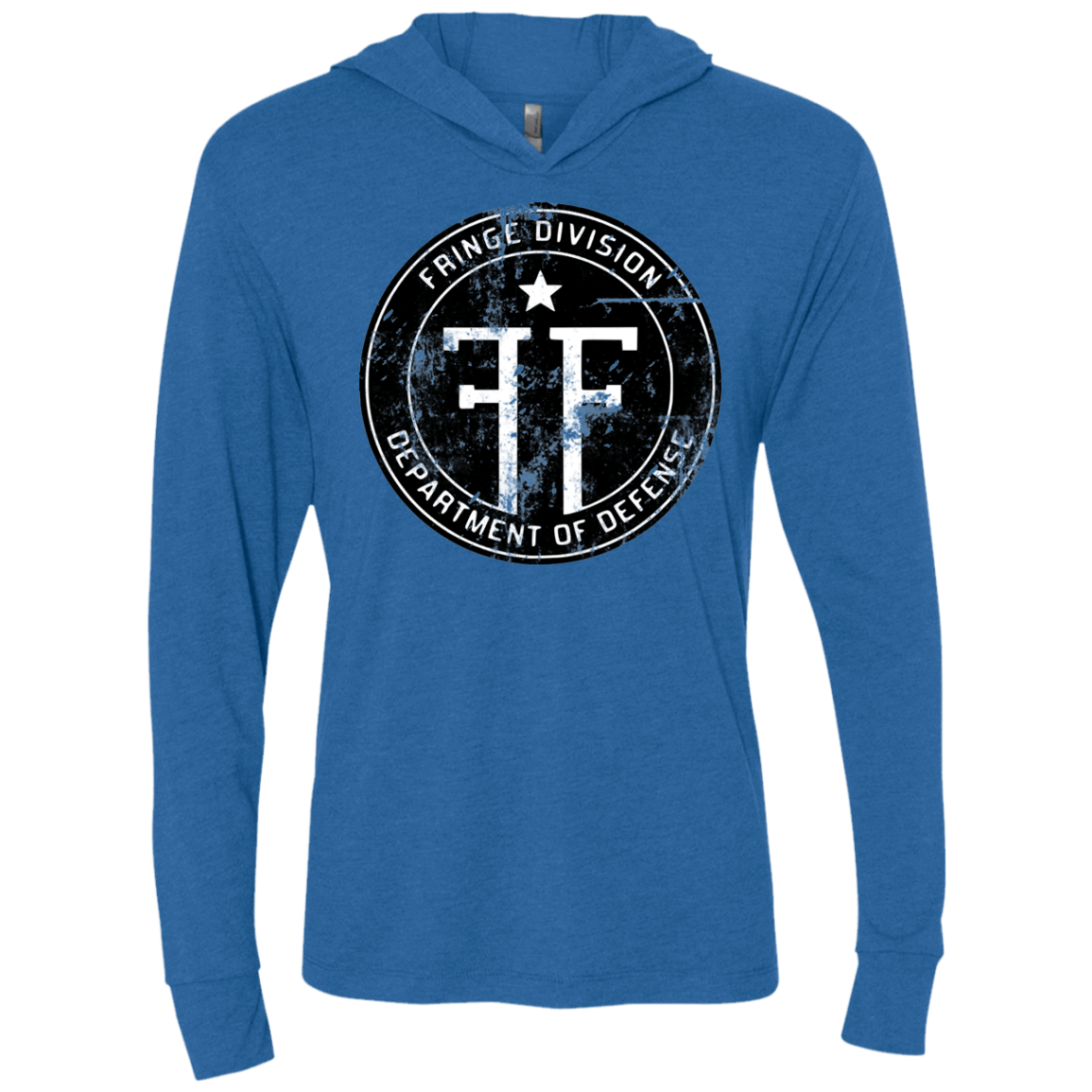 T-Shirts Vintage Royal / X-Small Fringe Logo Vintage Triblend Long Sleeve Hoodie Tee