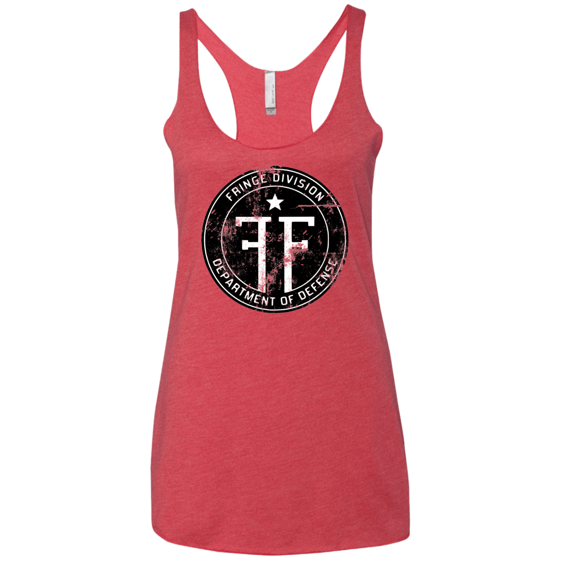 T-Shirts Vintage Red / X-Small Fringe Logo Vintage Women's Triblend Racerback Tank