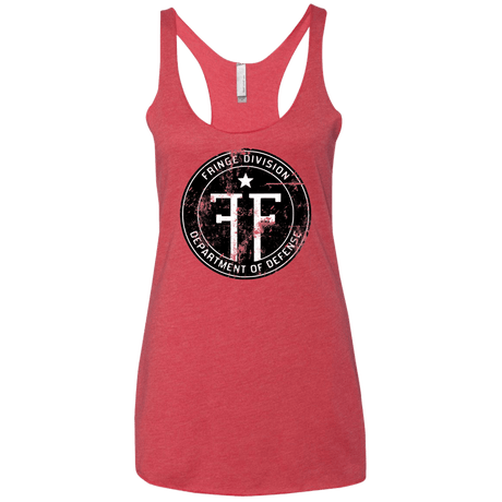 T-Shirts Vintage Red / X-Small Fringe Logo Vintage Women's Triblend Racerback Tank
