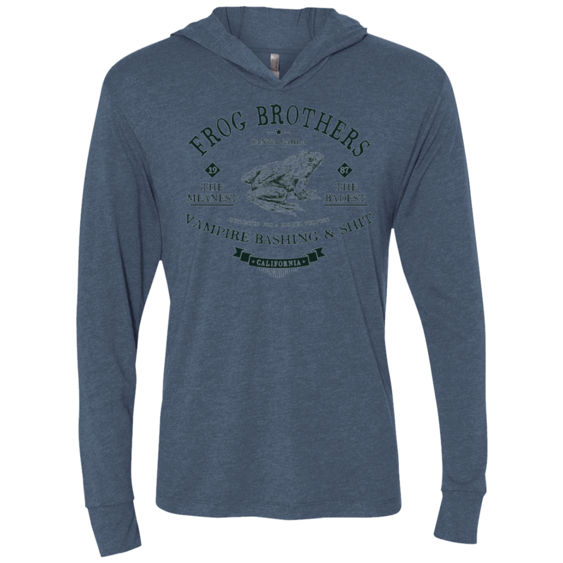 T-Shirts Indigo / X-Small Frog Brothers Triblend Long Sleeve Hoodie Tee