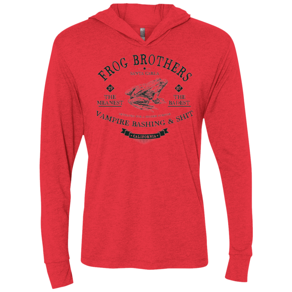 T-Shirts Vintage Red / X-Small Frog Brothers Triblend Long Sleeve Hoodie Tee