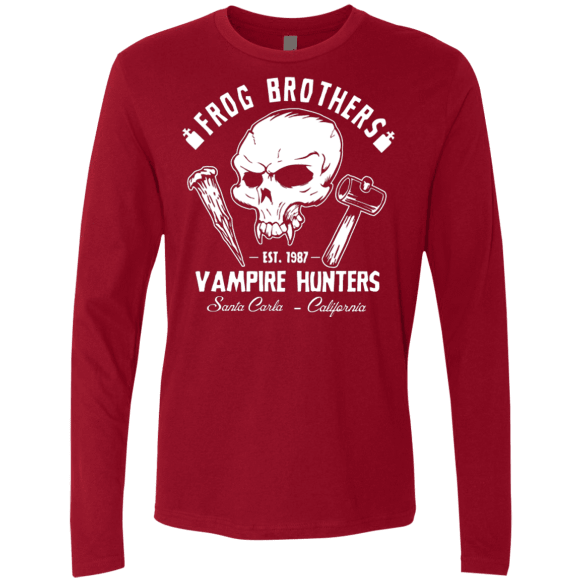 T-Shirts Cardinal / Small Frog Brothers Vampire Hunters Men's Premium Long Sleeve