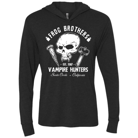 T-Shirts Vintage Black / X-Small Frog Brothers Vampire Hunters Triblend Long Sleeve Hoodie Tee