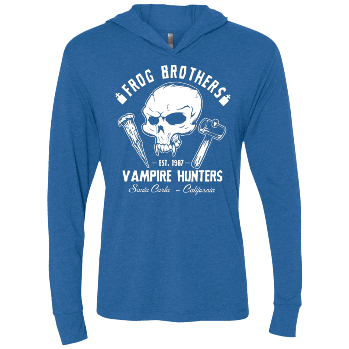 T-Shirts Vintage Royal / X-Small Frog Brothers Vampire Hunters Triblend Long Sleeve Hoodie Tee