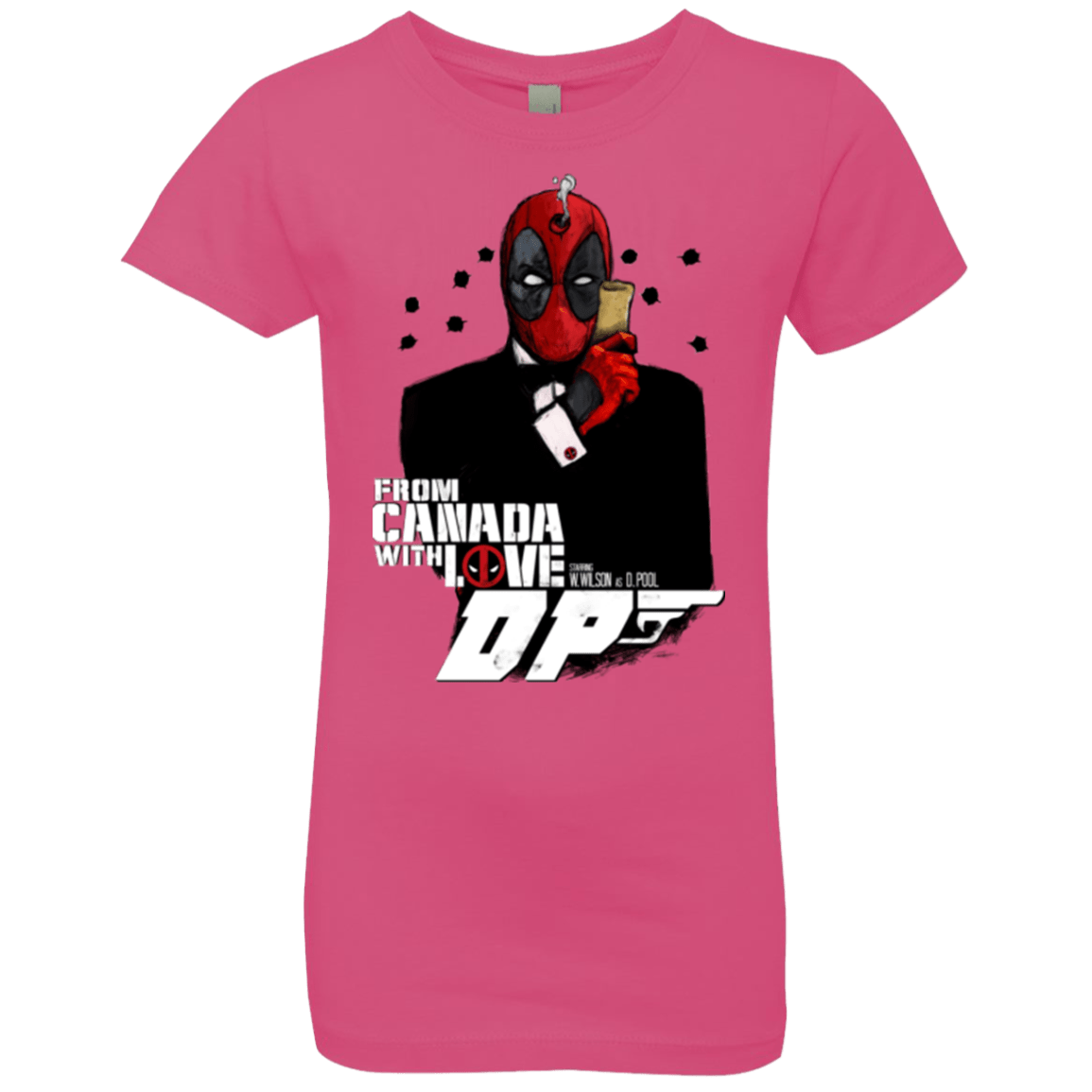 T-Shirts Hot Pink / YXS From Canada with Love Girls Premium T-Shirt