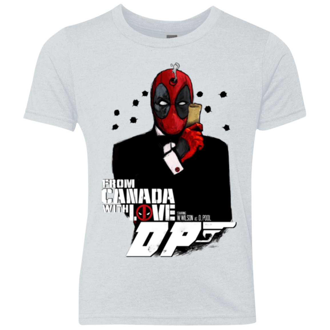 T-Shirts Heather White / YXS From Canada with Love Youth Triblend T-Shirt