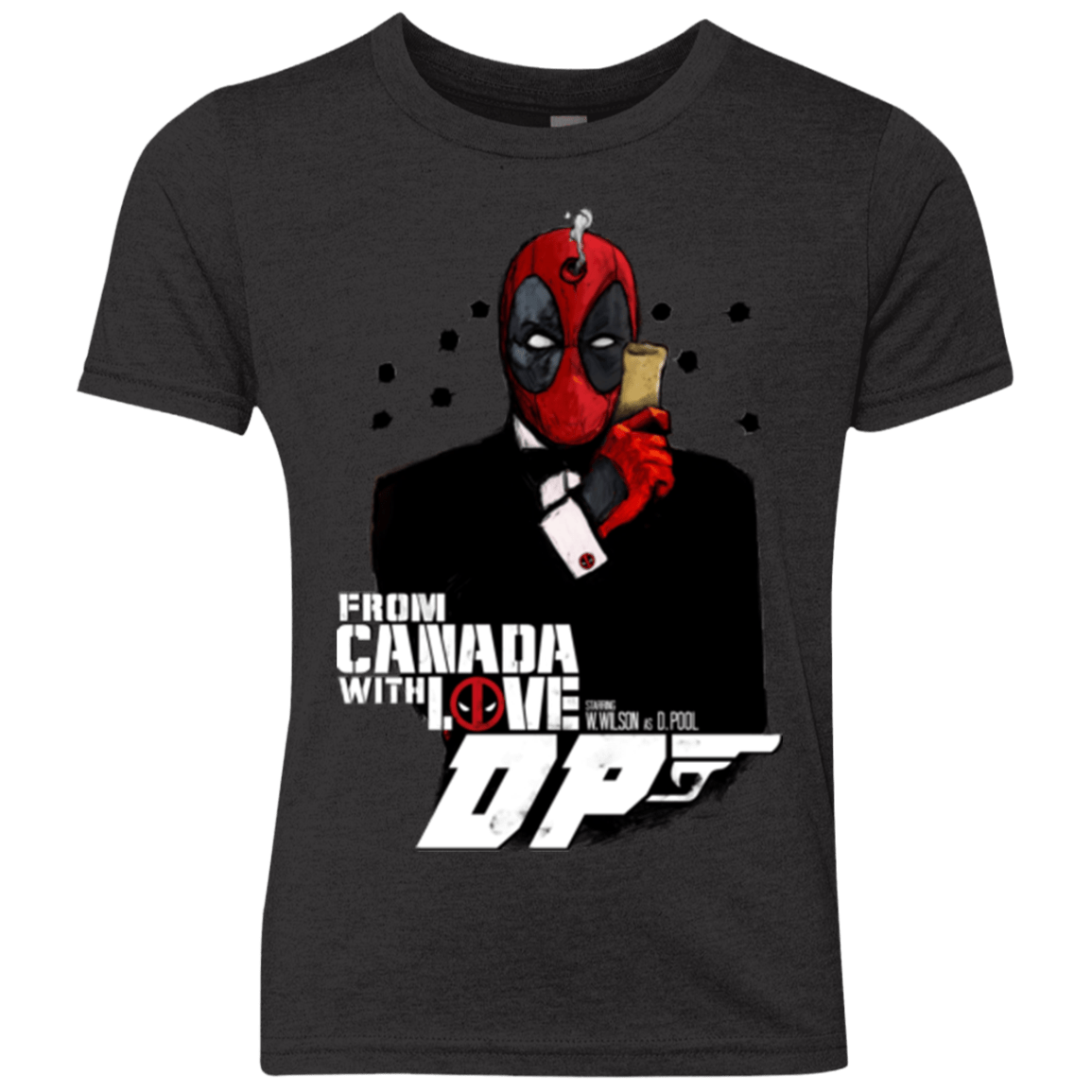 T-Shirts Vintage Black / YXS From Canada with Love Youth Triblend T-Shirt