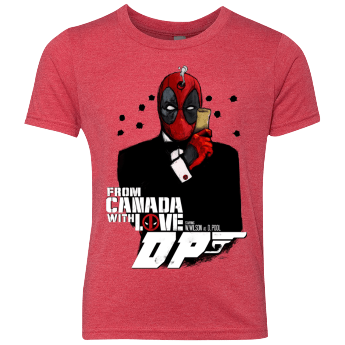 T-Shirts Vintage Red / YXS From Canada with Love Youth Triblend T-Shirt