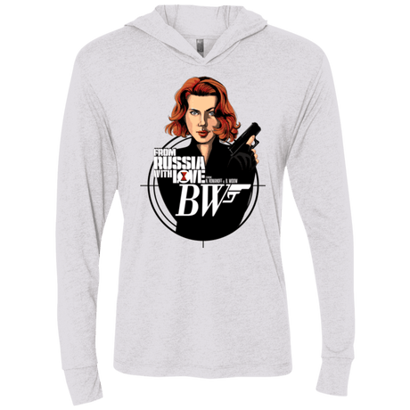 T-Shirts Heather White / X-Small From Russia with Love Triblend Long Sleeve Hoodie Tee