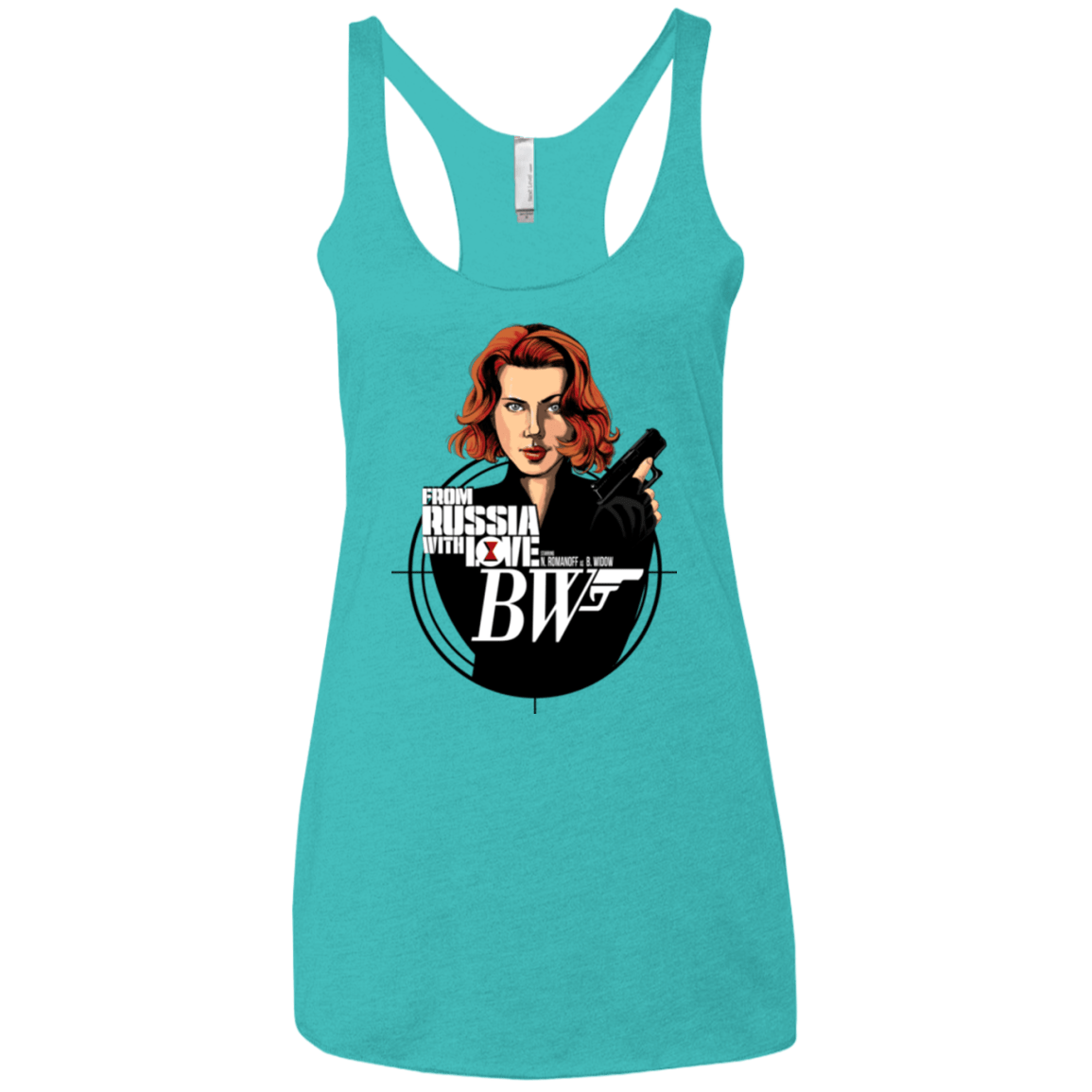 T-Shirts Tahiti Blue / X-Small From Russia with Love Women's Triblend Racerback Tank