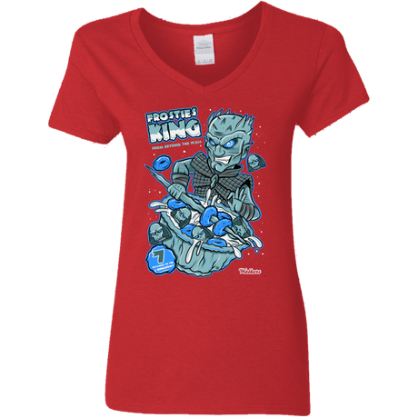 T-Shirts Red / S Frostie's King Women's V-Neck T-Shirt