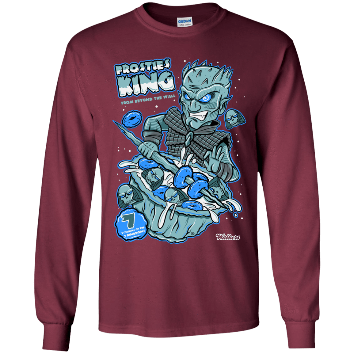 T-Shirts Maroon / YS Frostie's King Youth Long Sleeve T-Shirt