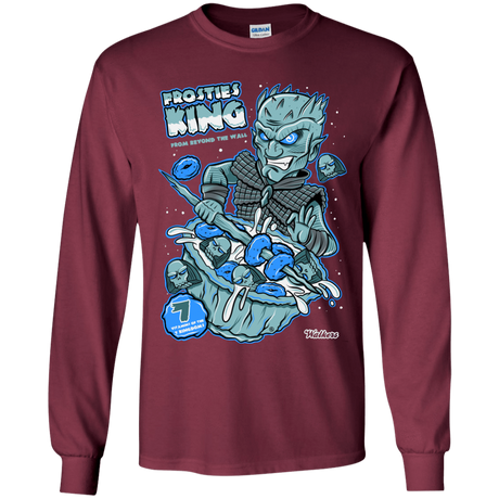 T-Shirts Maroon / YS Frostie's King Youth Long Sleeve T-Shirt