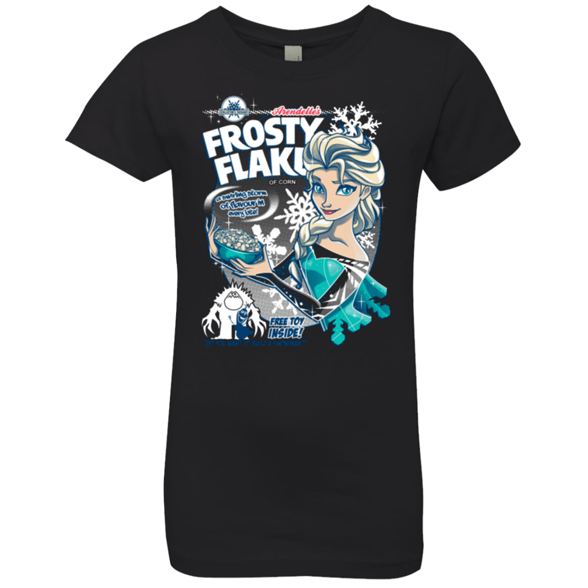 T-Shirts Black / YXS Frosty Flakes Girls Premium T-Shirt