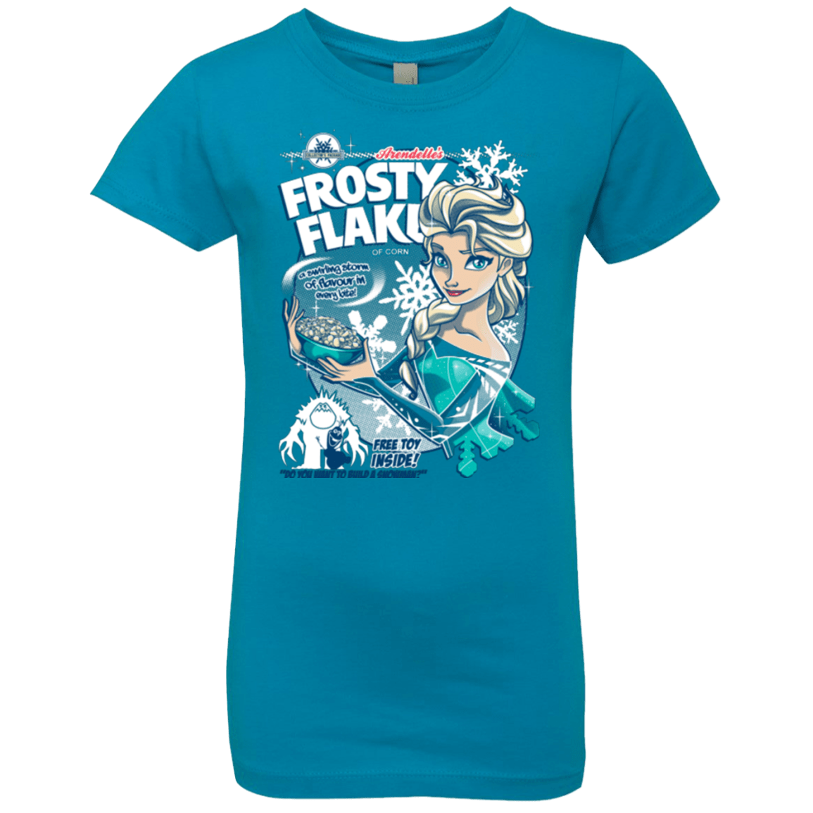 T-Shirts Turquoise / YXS Frosty Flakes Girls Premium T-Shirt