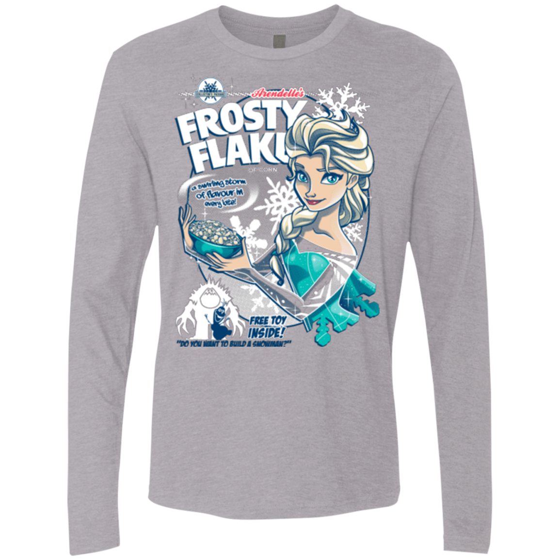 T-Shirts Heather Grey / Small Frosty Flakes Men's Premium Long Sleeve
