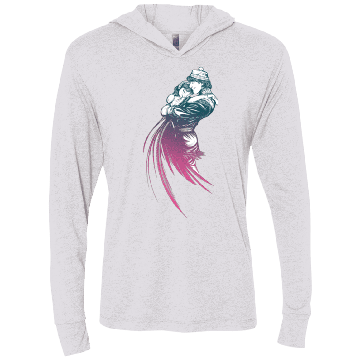 T-Shirts Heather White / X-Small Frozen Fantasy 2 Triblend Long Sleeve Hoodie Tee