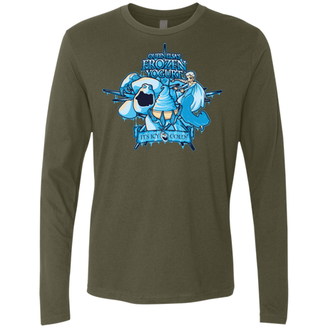 T-Shirts Military Green / Small FROZEN YOGURT Men's Premium Long Sleeve