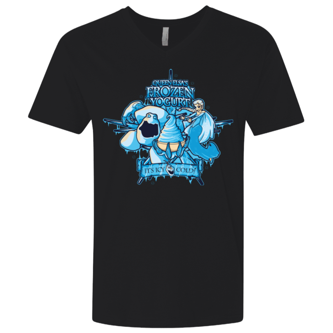 T-Shirts Black / X-Small FROZEN YOGURT Men's Premium V-Neck