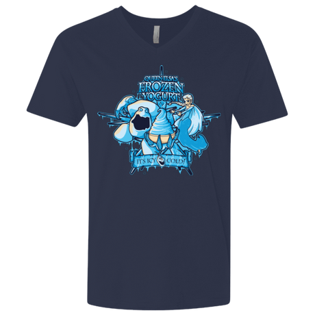 T-Shirts Midnight Navy / X-Small FROZEN YOGURT Men's Premium V-Neck