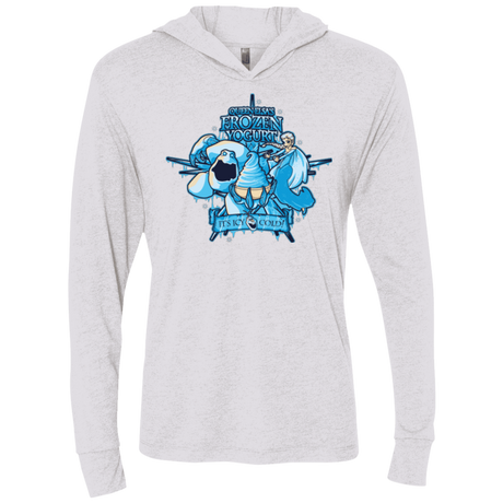 T-Shirts Heather White / X-Small FROZEN YOGURT Triblend Long Sleeve Hoodie Tee