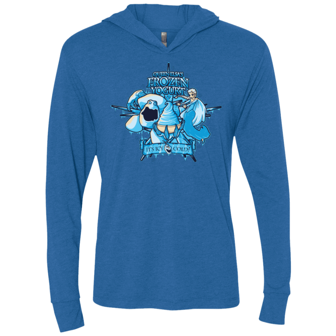 T-Shirts Vintage Royal / X-Small FROZEN YOGURT Triblend Long Sleeve Hoodie Tee