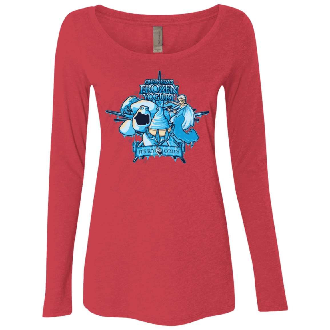 T-Shirts Vintage Red / Small FROZEN YOGURT Women's Triblend Long Sleeve Shirt