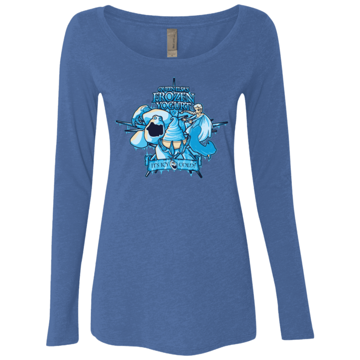 T-Shirts Vintage Royal / Small FROZEN YOGURT Women's Triblend Long Sleeve Shirt