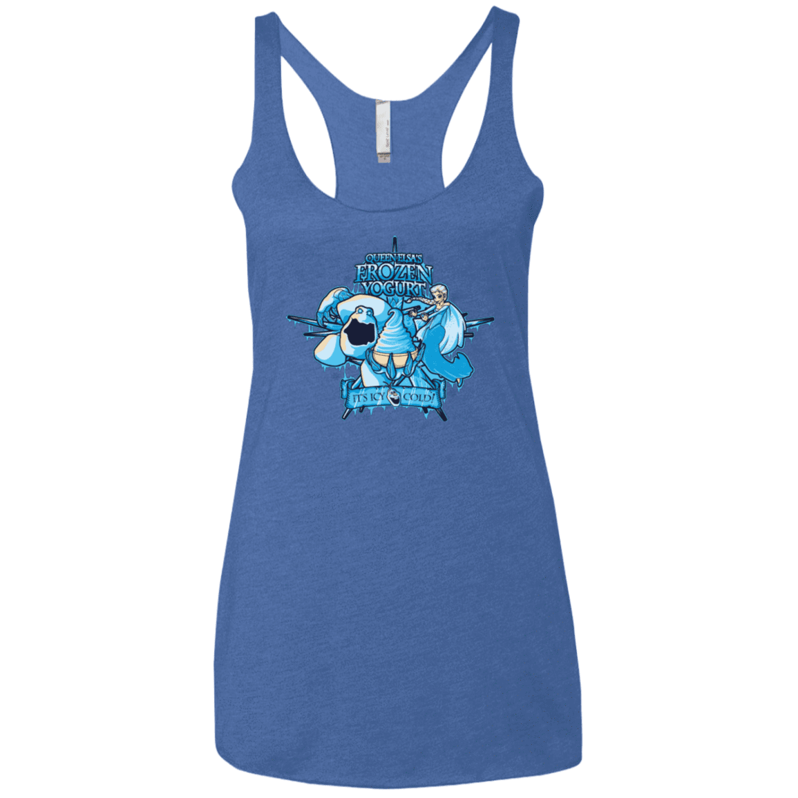T-Shirts Vintage Royal / X-Small FROZEN YOGURT Women's Triblend Racerback Tank