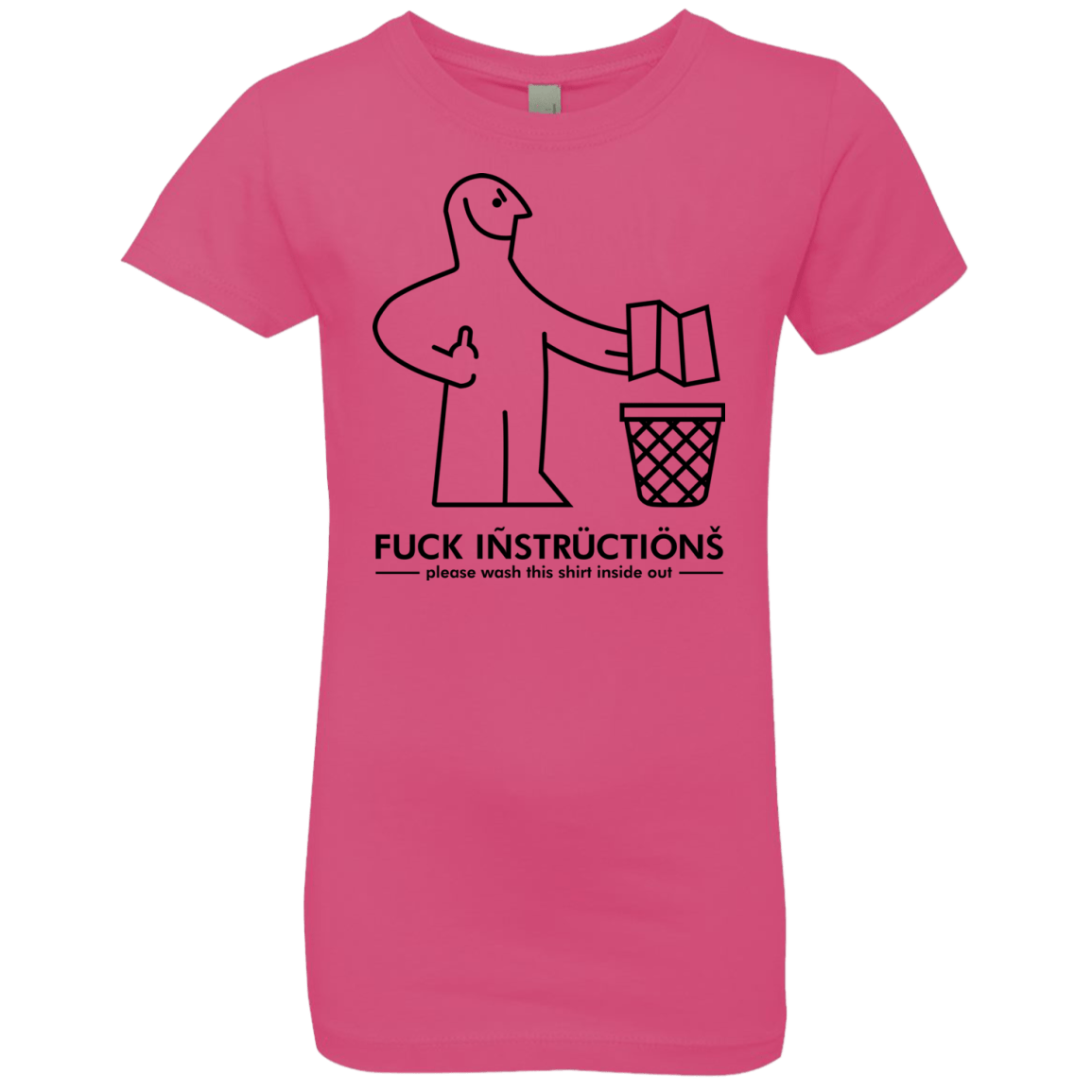 T-Shirts Hot Pink / YXS FuckInstructions Girls Premium T-Shirt