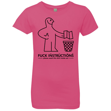 T-Shirts Hot Pink / YXS FuckInstructions Girls Premium T-Shirt